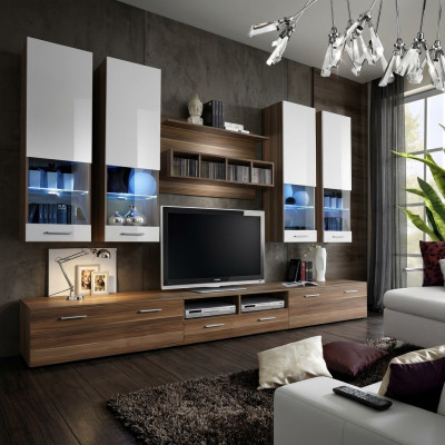 Luxus TV-Stänner Wunnzëmmer RTV Lowboard Designer Wandregal Modern Wunnwand