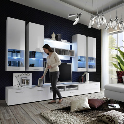 Wunnwand TV-Ständer Sideboard Designer Modern Wunnzëmmer Regaler Holz Nei