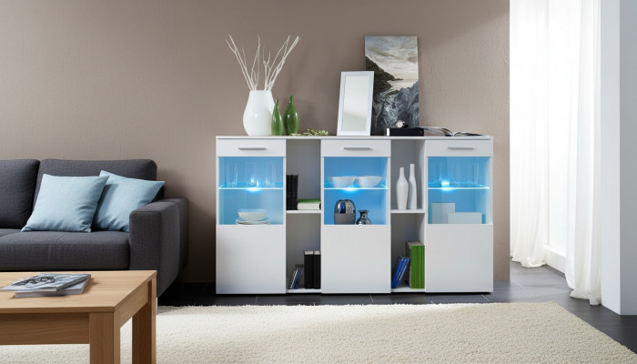 Designer Neiwäiss Kommode Luxus Wunnzëmmer Modern Holz Miwwelen
