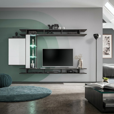 Modern Wunnwand Gro Designer Livingraum Miwwelen Holz Wandschaf
