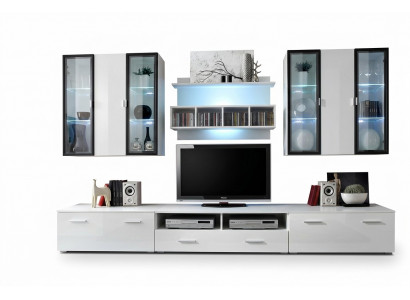 Wunnwand Designer TV-Ständer Wunnzëmmer Ariichtung Holz Modern Miwwelen
