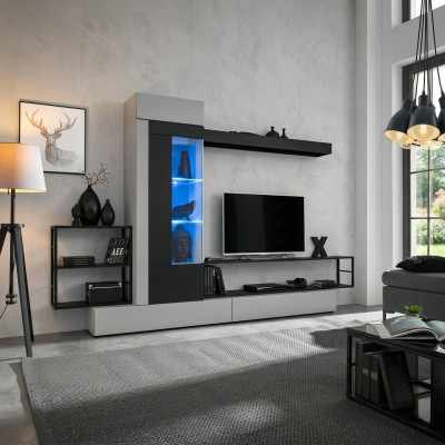 Modern Design Wunnwand TV-Ständer Holz Wandregaler Luxus Stuffeinrichtung