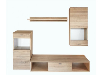 Wunnlandschaft Modern Vitrin TV-Ständer Wunnzëmmer Wand Regaler Nei