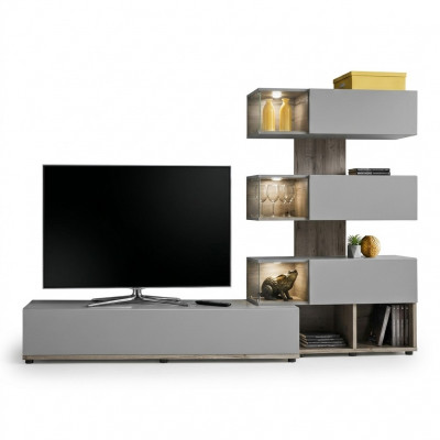 Gro Wohnwand Wunnzëmmer Miwwelen Holz rtv TV-Ständer Modernen Design Ariichtung