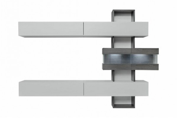 Wunnzëmmer Komplett Miwwelen RTV Lowboard Wunnwand Holz Designer Ariichtung