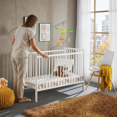 Kandbett Schlofkummer Kannermébel Designer wäiss Miwwelen Nei