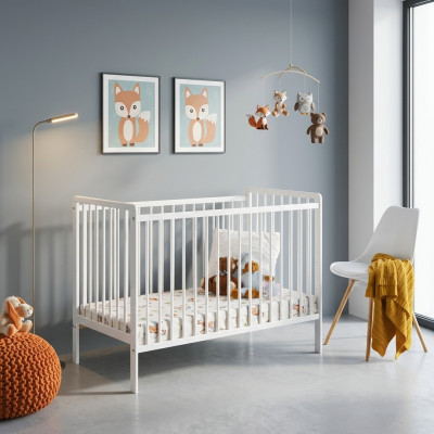 Kandbett Schlofkummer Kannermébel Designer wäiss Miwwelen Nei
