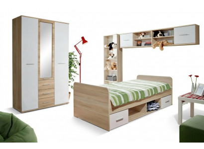 Kannerzëmmer Set Bett Nuetsdësch Designer Kleederschaf Modern Ariichtung 4tlg