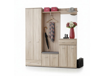 Kleederstänner Korridorgarderob Dielendesign Miwwelen Holz Modern Schaf Neit
