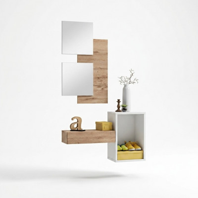 Virraummiwwelen Modernes Design Wandariichtung Holz nei Diel