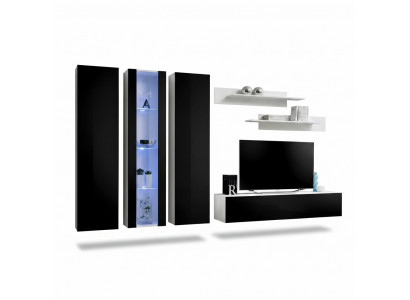 Wohnwand Luxus Wunnzëmmer Miwwelen Komplett Set 6 Stéck Designer Ariichtung