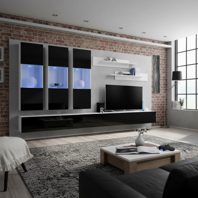 Wunnzëmmer Modern Wunnwand Designer Holzmöbler TV Stänner Luxus Hänkvitrin