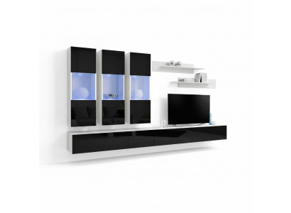 Wunnzëmmer Modern Wunnwand Designer Holzmöbler TV Stänner Luxus Hänkvitrin