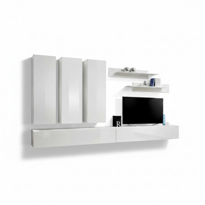 Komplett Wunnwand aus Holz Designer Wunnzëmmerméiwel Luxus Mauerzenter.
