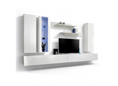 Wunnzëimmermiwwel Designer Wäiss Wunnwand TV Stänner Kommodë Modern Wandschaf