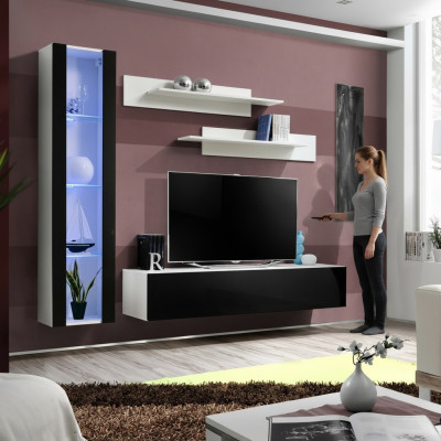 Luxus Set 4-Deeler Designer Wunnwand Wunnzëmmerméibelen TV Ständer Ariichtung Miwwelen