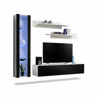 Luxus Set 4-Deeler Designer Wunnwand Wunnzëmmerméibelen TV Ständer Ariichtung Miwwelen