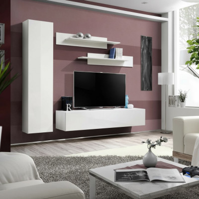 Wunnwand Wäiss TV-Stänner Designer Ariichtung Wunnzëmmermiwwele Wandregaler