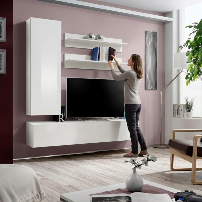 Designer Ariichtung Wäiss Wunneng Luxus Holzmobiliar Komplett Wandschaf