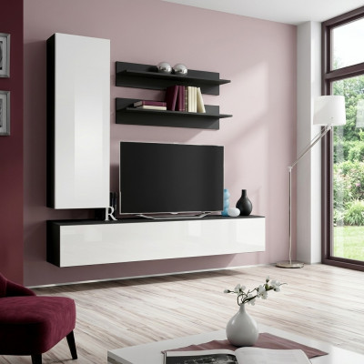 Luxus TV-Ständerliewen Zëmmer RTV Lowboard Designer Mauerregaler Wunnwand Nei