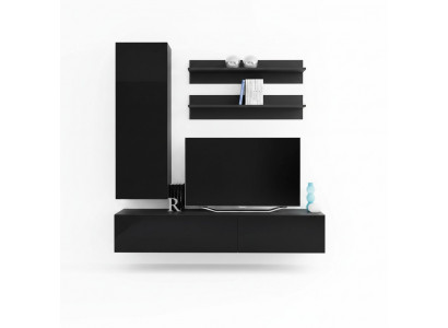 Luxus Modern Wunnwand Lowboard Mauereschaf Stotzmöbel 4 Deeler. Nei