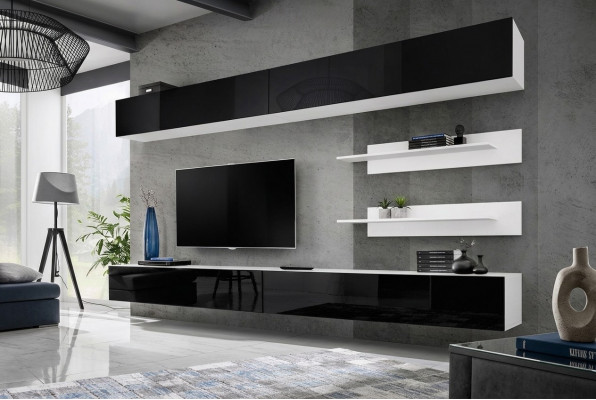 Mauer Schaf Sall Fernsehstänner Luxus Wunnwand Holzmöbel Nei Modern