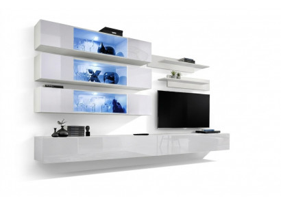Designer Set 7-Stéck Wunnzëmmer Luxus Wandcloset Wunnzëmmer Holzmiwwel Ariichtung