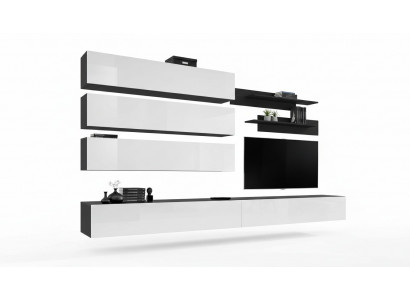 Wunnzëmmerméubel Luxus Wunnwand Designer Garnitur Set TV-Ständer Mauerzou.