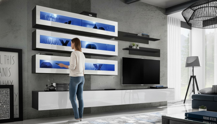Luxus Wunnzëmmer Designer Miwwelen Sideboard Wunnwand TV-Steier Wandkabinett