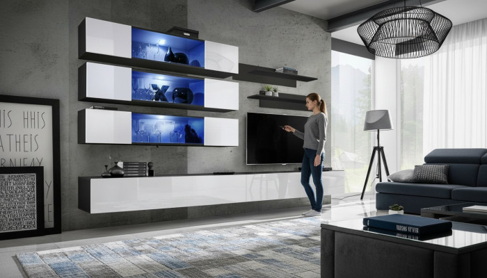 Designer Komplett Wunnwand Lowboard Stuffmoebel Ariichtung Wandkabinett