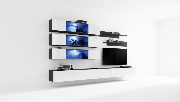 Designer Komplett Wunnwand Lowboard Stuffmoebel Ariichtung Wandkabinett