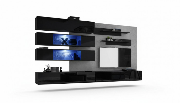 Wunnwand RTV Wunnzëmmer Miwwelen Sideboard Wandregaler TV Wandschaf Nei