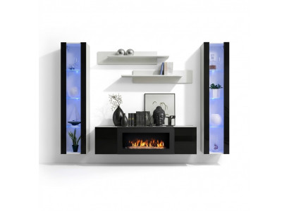 Luxus Wandschaf TV Ständer Sideboard Holz Designer Wunnzëmmer Hängeschaf Vitrinn Miwwelen