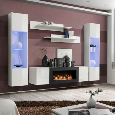 Modern Wunnzëmmermiwwel Designer Wohnwand Wandregaler Säitendësch Ariichtung