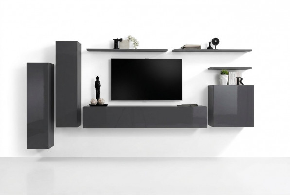 Wunnwand Set Komplett Luxus Ariichtung Wunnzëmmer Designer TV-Stänner