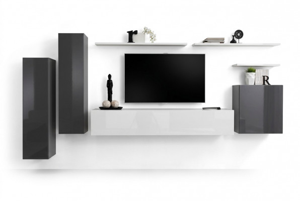 Wunnwand Gro Miwwelen Wunnzëmmer Designer Luxus TV Stänn Holz Wandregal Komplett