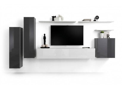 Wunnwand Gro Miwwelen Wunnzëmmer Designer Luxus TV Stänn Holz Wandregal Komplett