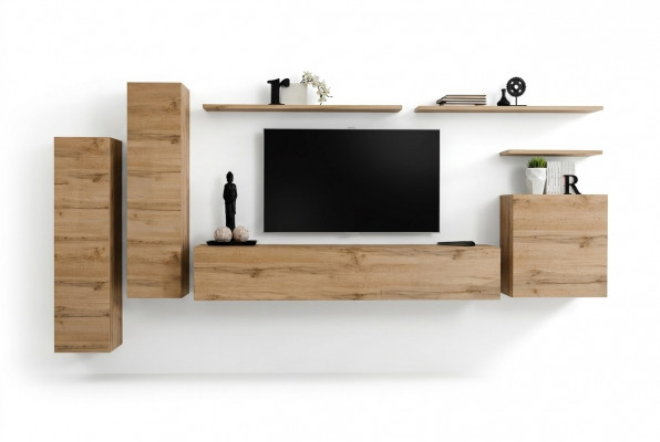 Braun Wunnwand Wunnzëmmer Miwwelen Modern Wandregaler Designer Stil Nei TV-Stänner