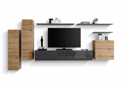 Designer Wunnzëmmer Komplett Wunnwand Regaler Luxus Wandschaf Neit