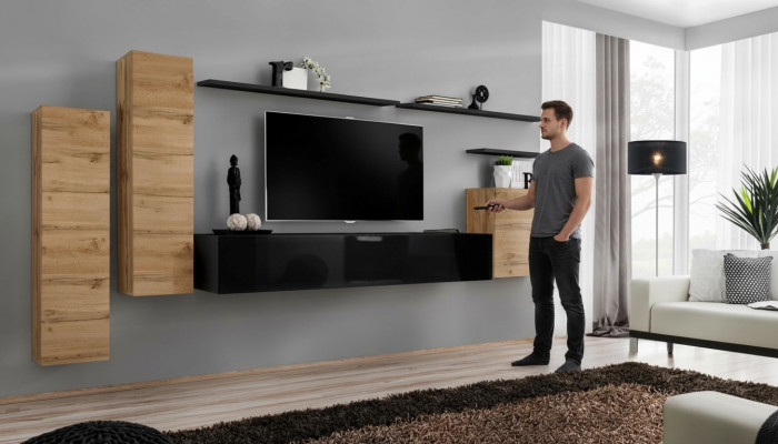 Luxus Wunnzëmmermiwwelen Set Designer Wunnwand Wandregal Wandschränk Miwwelen