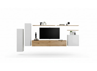 Designer Wandschaf Wandregal Set 7tlg Luxus Modern Wunnzëmmermiwwelen