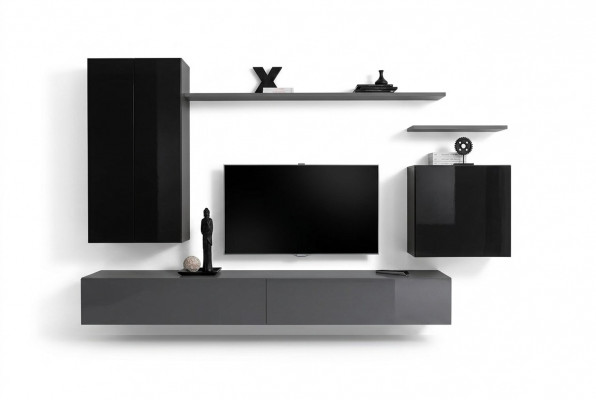 Wunnwand Sideboard Wandregal TV-Schaf Regal Wandschaf Wunnzëmmer Miwwelen