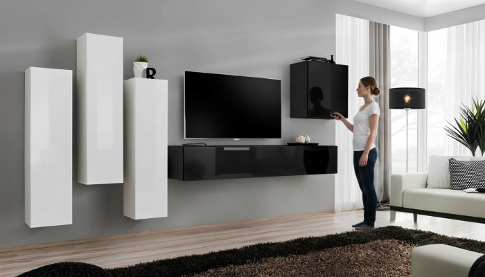 Wunnzëmmer Mauerfigur Luxus Garnitur TV-Stänner Modern Miwwelen Holz Designer