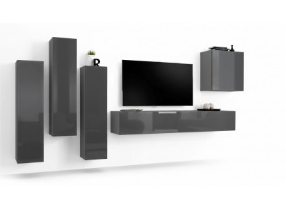 Set Modern Wunnwand Wunnzëmmer TV-Ständer Wunnzëmmer Set 5tlg. TV-Stänner