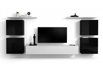 Modern Komplett Wunnwand Wunnzëmmer Ariichtung Luxus Wandschaf Wandregal