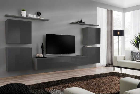 Grouss Wand Wunnwand Wunnzëmmer Miwwelen Luxus TV Ständer Wandregal Schaf Regal Nei