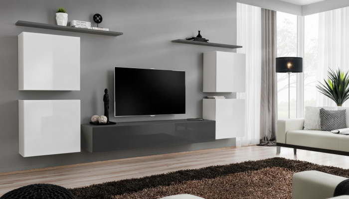 Design Wunnwand Luxus Ariichtung Komplett Wandregal Holzméiwwel Wandschaf