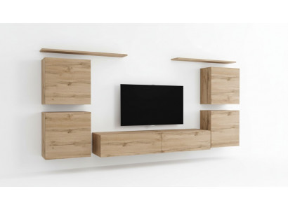 Design Wandkabinett Regal Wunnzëmmer Holz TV Stänner Wand Regaler Neit Holzmiwwel