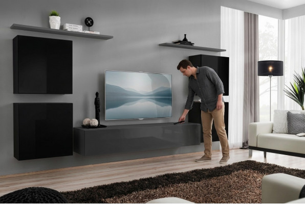 Luxus Set Regal Wunnwand Holzmoublen Komplett 4x Wandschaf Sall Nei