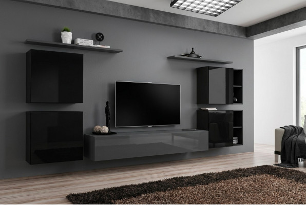 Luxus Set Regal Wunnwand Holzmoublen Komplett 4x Wandschaf Sall Nei